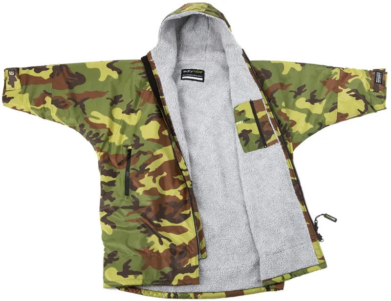 Dryrobe Kids Advance Long Sleeve Robe V3 10-13 yrs Camo Grey